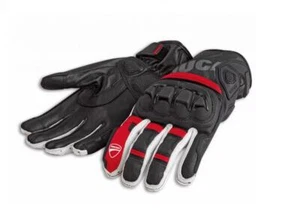 DUCATI SPORT C4 STOFFHANDSCHUH SCHWARZ/ROT/WEISS - Bild 1 von 1