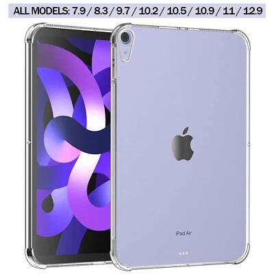 Clear Shockproof Case for iPad 9th/8th/7th/6th/5th Gen Mini (A17 Pro) Air Pro - Image 1 of 4