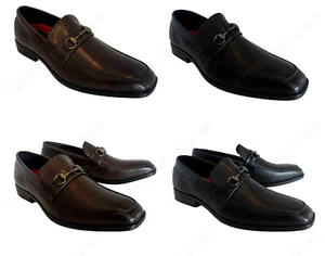 Brand New Men's Dress Shoes Fashion Loafers Slip on Buckle Casual Sizes 6.5-13 - Picture 1 of 26