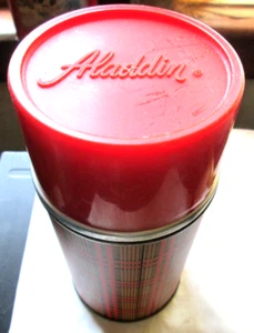 VINTAGE ALADDIN THERMOSKANNE, 6 3/4" X 3 1/4", WIEGT 11,8 UNZEN, NASHVILLE, TN GEBRAUCHT - Bild 1 von 4