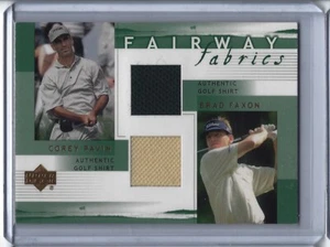 2002 Upper Deck Fairway Fabrics Dual Worn Golf Shirt Corey Pavin Brad Faxon - Picture 1 of 1