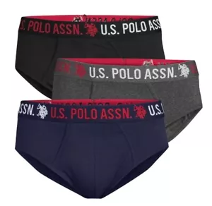 Herren US Polo Assn 3er Pack Slips Baumwolle Stretch Unterwäsche 2XL 44-46 - Bild 1 von 9