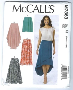New McCalls 7363 Misses Skirt Pattern Sz 6 - 14 Skirt Hem Variations Uncut FF - Picture 1 of 2