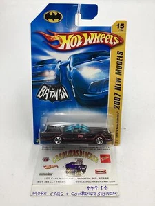 2007 Hot Wheels #15 1966 TV Series Batmobile Black 118E - Picture 1 of 8