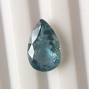 1.25 Carat Santa Maria Blue Aquamarine Faceted Pear Cut Natural Stone 10.4X6.6mm - Picture 1 of 5