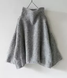 ICHI / ICHI Antiquites Wool blend Loose Neck Knit Pullover heather gray - Picture 1 of 3