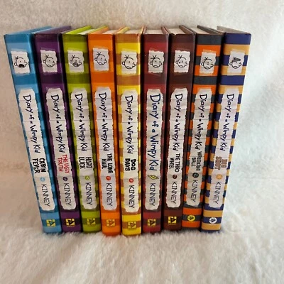 Лот из 9 книг Diary of a Wimpy Kid HC 1-е издание Jeff Kinney тома 4-9, 14, 16 - Изображение 1 из 4