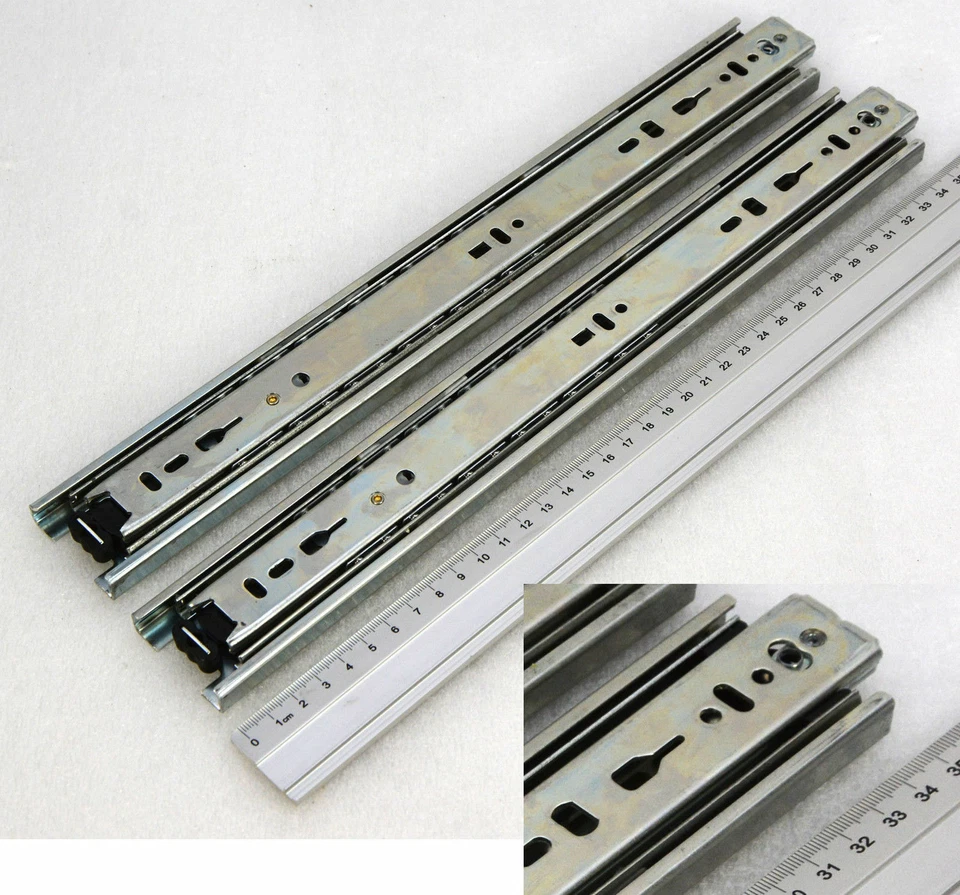 KUGELGELAGERTE AUSZIEHBARE SCHIENEN FÜR TV-REGALE SLIDES 35,5 TIEF -> 70 cm SS70 - Bild 1 von 1