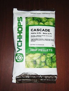 HOPS CASCADE 1lb PELLET HOPS YCHHOPS FACTORY PACKED FOR HOME BREWING BEER KIT - Picture 1 of 12
