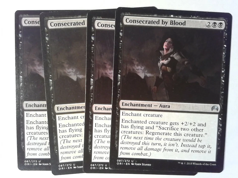4x Consecrated by Blood	 Magic Origins - Magic the Gathering Mtg - Black - Image 1 of 1