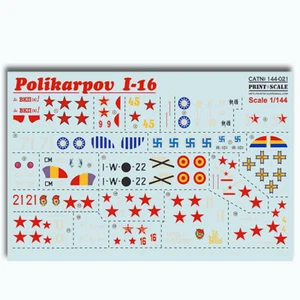 Calcomanía para avión 1:144 Polikarpov I-16 tobogán acuático calcomanías impresión escala 144-021 - Imagen 1 de 24