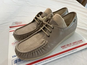 SAS Take Time Tripad Comfort Lace-Up Leather Shoes Beige Women's 12 Made USA EUC - Picture 1 of 11
