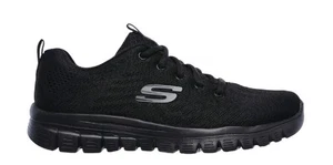 Skechers 12615W/BBK Graceful Get Connected Ladies Wide Fit Memory Foam Trainers - Picture 1 of 5