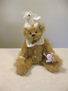 VTG  Annette Funicello Bear Co Posable Bear  w/Angel Bear On Top w/Ear Pins - Picture 1 of 18