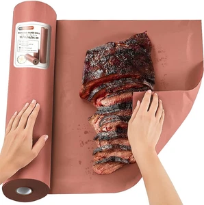 Rotolo di carta da macellaio rosa 18" x 960" (80') per affumicatore barbecue griglia affumicatore carne US - Foto 1 di 11