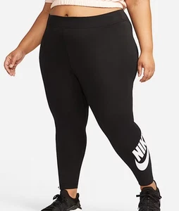 Nike Sportswear Classics leggings donna vita alta grafici taglie forti 3X - Foto 1 di 8