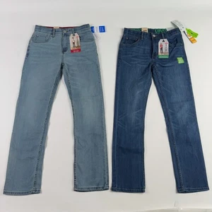 Lot of 2 Levi's 511 and Levi's 514 Big Boys Denim Jeans Straight Leg 16 REG NWT - Picture 1 of 6