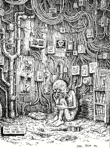 Postcard R. Crumb (Card #7) 1987 "The Little Guy That Lives In My Brain" MINT - Picture 1 of 1
