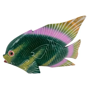 Vintage Tropical Fish Handpainted Wood Composition Nautical - Picture 1 of 6