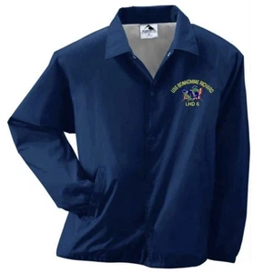 NEW Augusta Sportswear Windbreaker L USS Bonhomme Richard LHD 6 Navy Blue - Picture 1 of 9