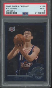 Topps Chrome Yao Ming #146 2002 novato radiocontrol chino PSA 9 Houston Rockets - Imagen 1 de 2
