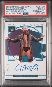 2023 Panini Impeccable WWE Watercolor Signatures Tommaso Ciampa Plat 1/1 PSA 9  - Picture 1 of 2