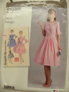 SIMPLICITY #R10388 Ladies 1960's Vintage Reprint Dress Pattern Sizes 12-20 UNCUT - Picture 1 of 3