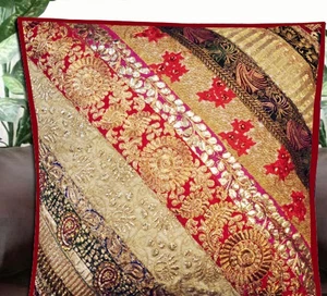 24" RED DAZZLING SEQUIN HOME DECOR BRANDED GIFT CUSHION FLOOR BED PILLOW COVER - Picture 1 of 8