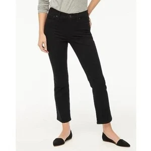 NWT J. Crew Factory Mid-Rise Flare Crop Jean Black Size 26 Tall - Picture 1 of 10