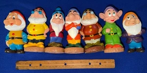 LOTE-(7) FIGURA DE JUGUETE DE COLECCIÓN Walt Disney Blancanieves y Siete Enanos Apretar - Imagen 1 de 4