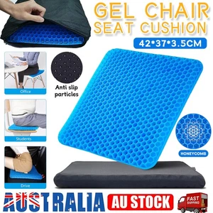 2pcsGel Seat Cushion Breathable Honeycomb Car Office Chair Cervical OrthopedicAU - Picture 1 of 12