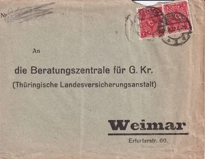 SA34b Germany Eisenach 1922 Thuringia State Insurance Institute Weimar, cover - Picture 1 of 2