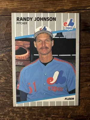 Tarjeta de novato Fleer #381 Randy Johnson 1989 RC CASI NUEVA+ Expos Mariners béisbol Foto 1 de 4