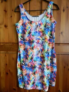 Love Label summer beach party bodycon stretch dress size 12-14, - Picture 1 of 6