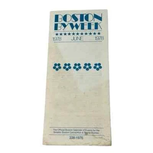 Folleto vintage de eventos Boston por semana junio 1978 - Imagen 1 de 4