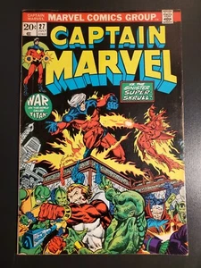 Capitana Marvel #27 (1973) FVF (7.0) 3a aplicación Thanos 1a aplicación Eros Jim Starlin| - Imagen 1 de 4