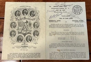 Pie Traynor, Zack Wheat, Edd Roush, Early Wynn 1969 HOF Game Scorecard - Picture 1 of 7