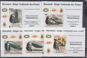 ST1090Id. Burundi - Estampillada sin montar o nunca montada - Ferdinand von Zeppelin - 2012 - De lujo - imperfecto - Imagen 1 de 1