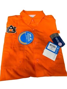 New Auburn University Columbia Collegiate Tamiami Short Sleeved Size Medium PFG - Picture 1 of 2