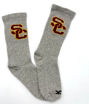 NUEVO sin etiquetas USC Trojans 'TCK calcetín doble para mujer talla 7-10 (M 6-9) precio de venta sugerido por el fabricante: $15 Foto 1 de 3