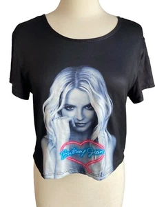 Britney Spears Pajama Crop Top Black Size L - Picture 1 of 4