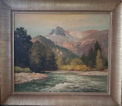 Original Robert Wood "Kings Canyon California 25x30 Oil Painting Landscape COA - Image 1 of 4