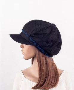 Mujer Británica Dama Algodón Otoño Invierno Holgado Newsboy Visera Gorro Boina Sombrero Gorra - Imagen 1 de 6