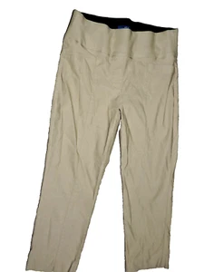 Apt 9 Brynn Capris Women SZ 8 khaki Stretch Pull On rayon/spand/nylon W30/L22.5 - Picture 1 of 3