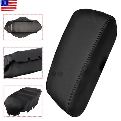 Se adapta a Dodge Durango 2011 2012 cuero negro reposabrazos consola tapa cubierta puntada roja Foto 1 de 4