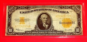 {USA 1922 $10 Gold Certificate FR-1173 Grade Fine Bright Coloring Scarce!} - Picture 1 of 2