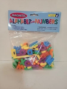 Magnetic Alphabet & Numbers 99 Pcs EI-1780 Educational Insights -1990 New Sealed - Picture 1 of 6