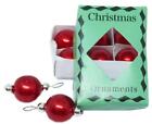 Maison de poupée 8 Baubles rouges avec boîte miniature arbre de Noël ornements décorations