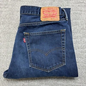 Levis 511 Men's 36x30 Dark Wash Blue Denim Jeans Straight Leg Actual 35x29 - Picture 1 of 9