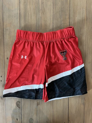 UA Texas Tech  AF Primetime Plus Basketball Short Men's Small Red UJKSP2M Black Cover